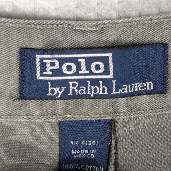 Polo Ralph Lauren 40x30 Philip Pants Men Gray Cotton Chino Classic Fit Mexico - Picture 3 of 5